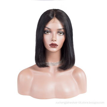 wholesale short  bob raw 100% virgin 4x4 straight brazilian frontal hd wig full lace front cuticle aligned human hair wigs